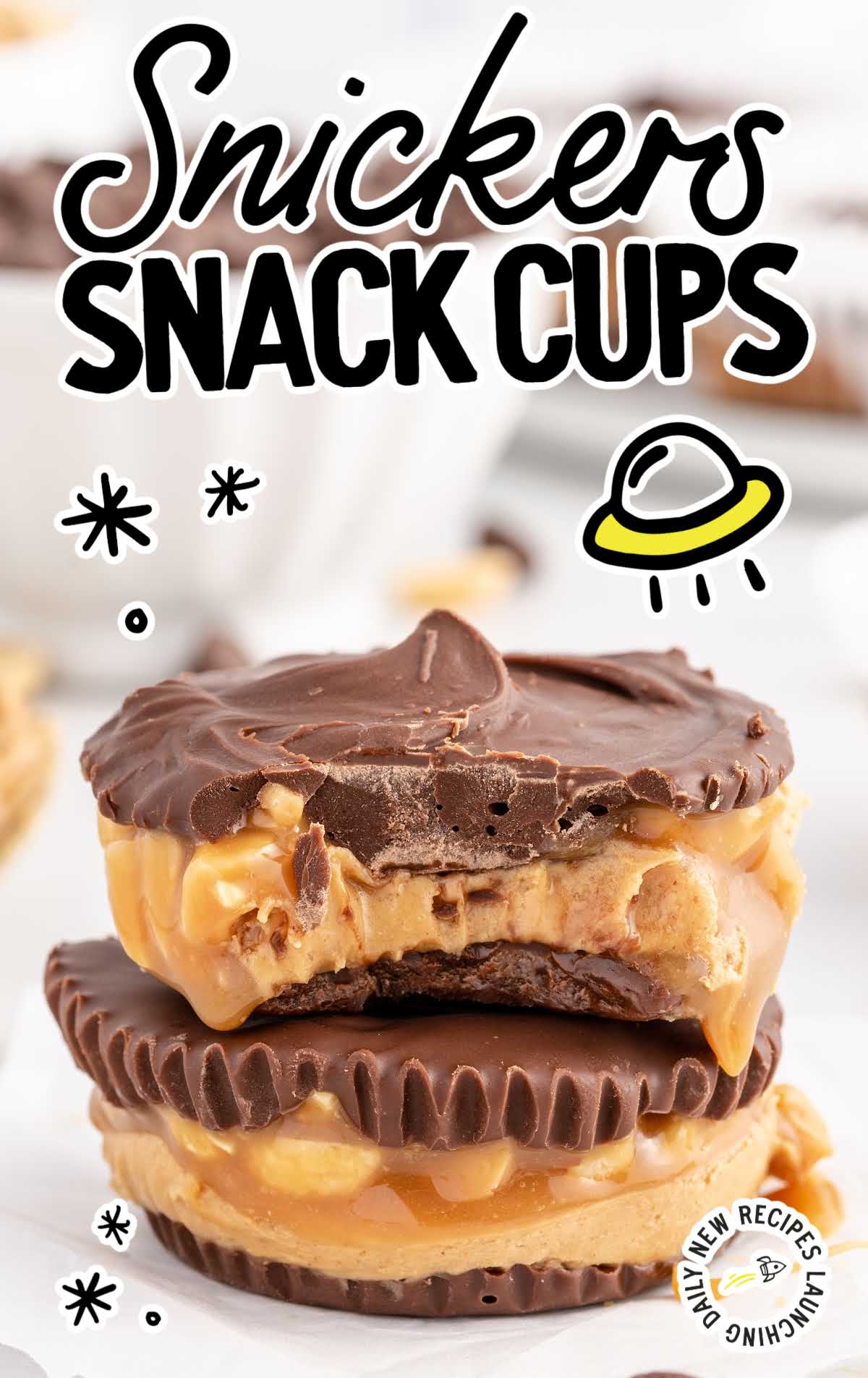 close up shot of Snickers Snack Cups