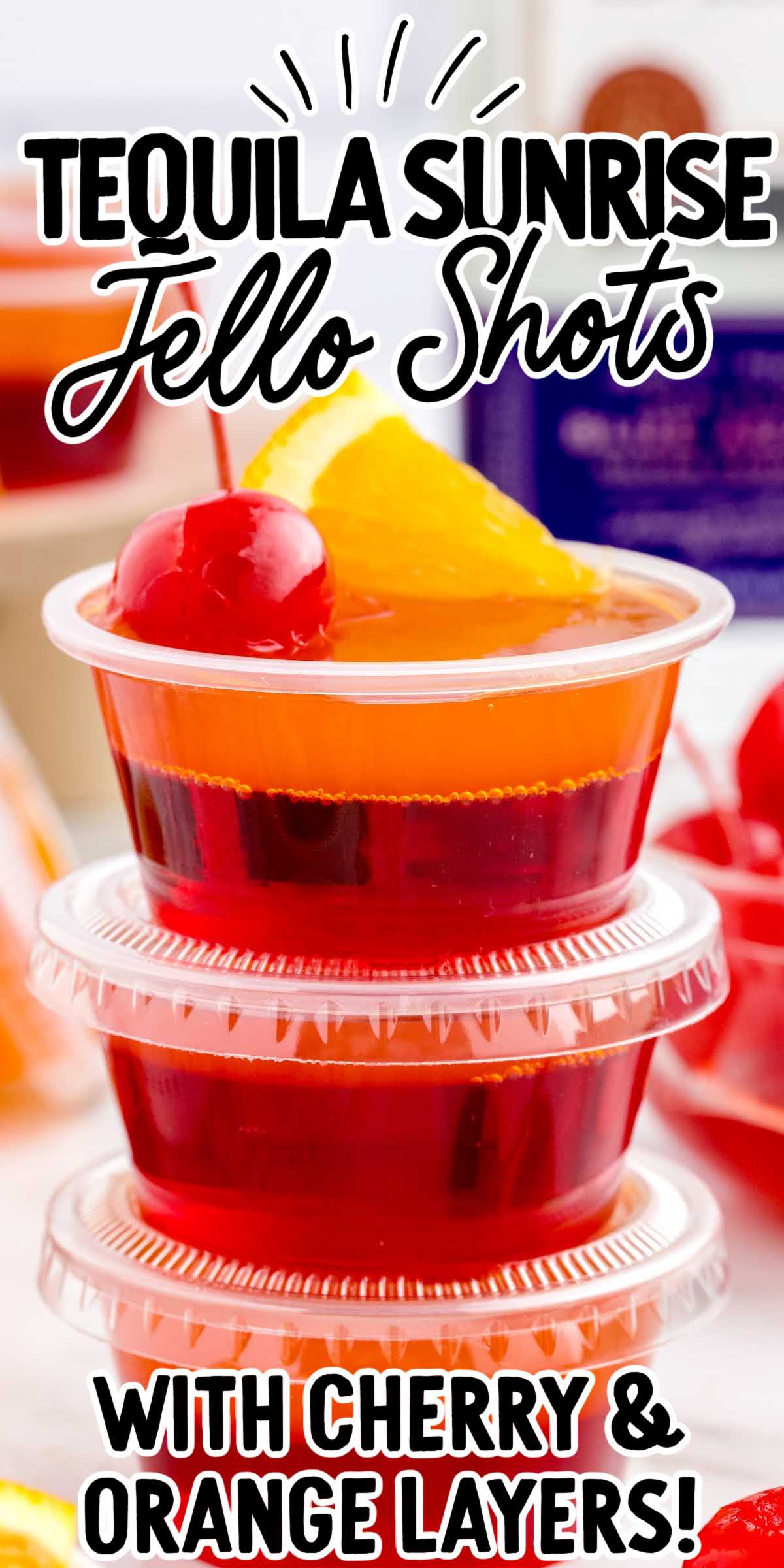 Tequila Sunrise Jell-O Shots - Spaceships and Laser Beams