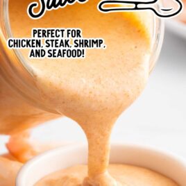 a jar of Yum Yum Sauce poured into a cup