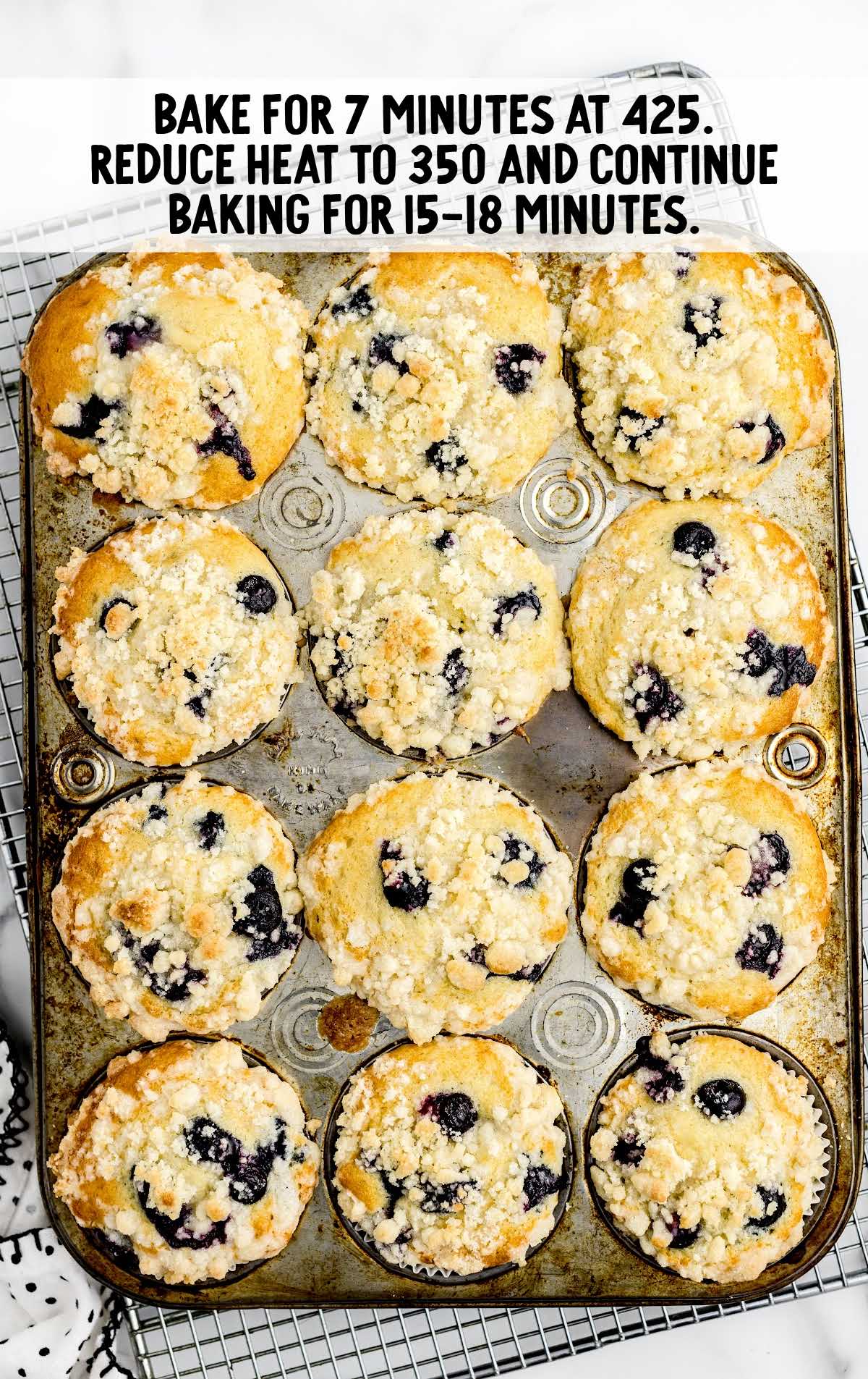 baked Blueberry Cobbler Muffins in a baking tray