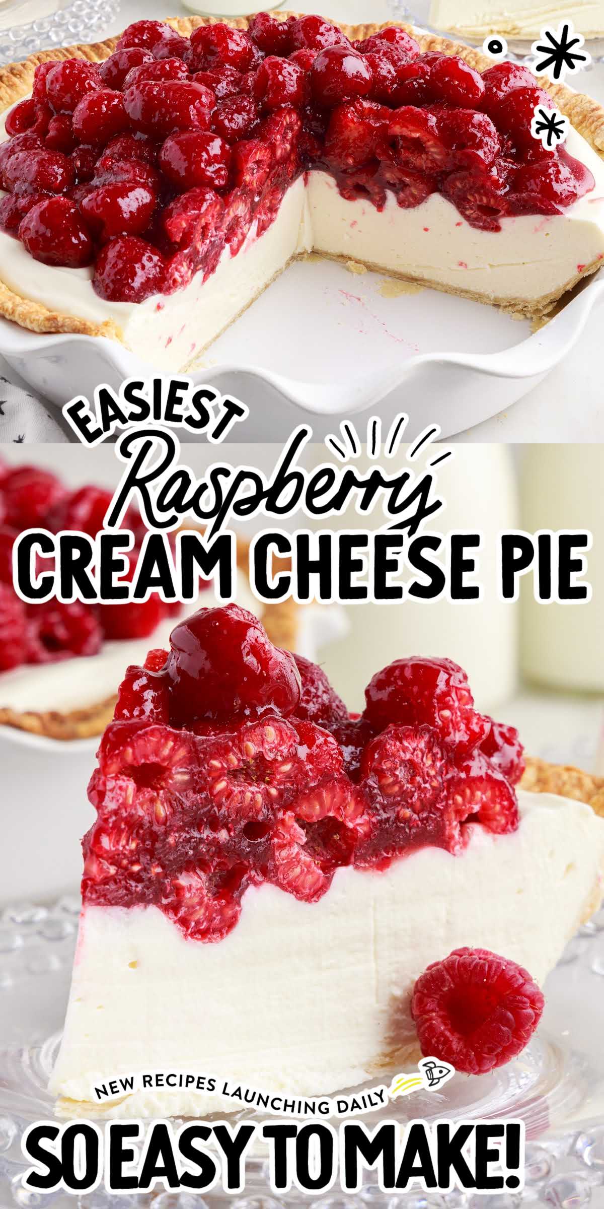 Raspberry Cream Cheese Pie - Spaceships and Laser Beams