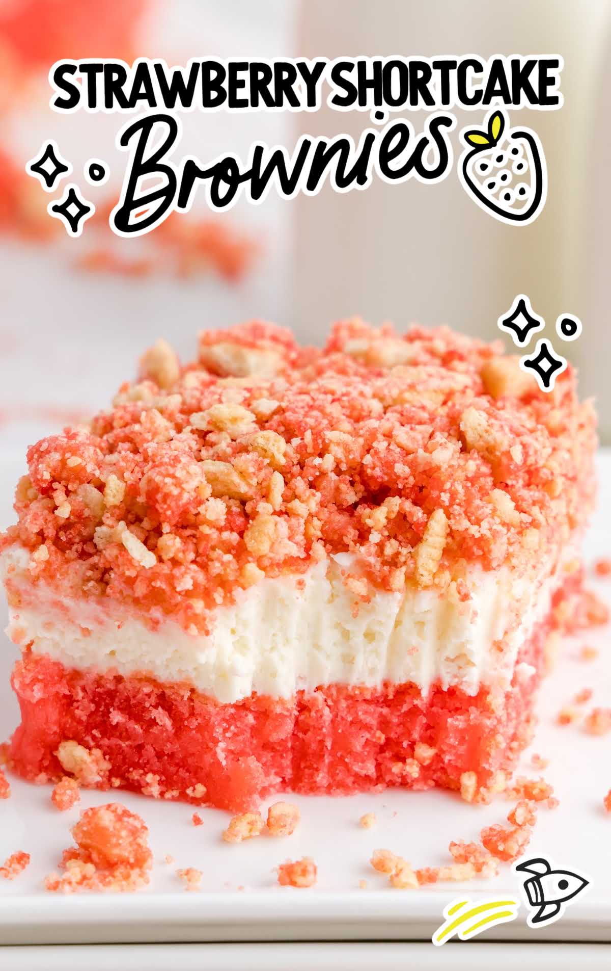 Strawberry Shortcake Brownies