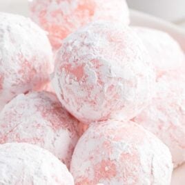 Strawberry Truffles piled in a bowl