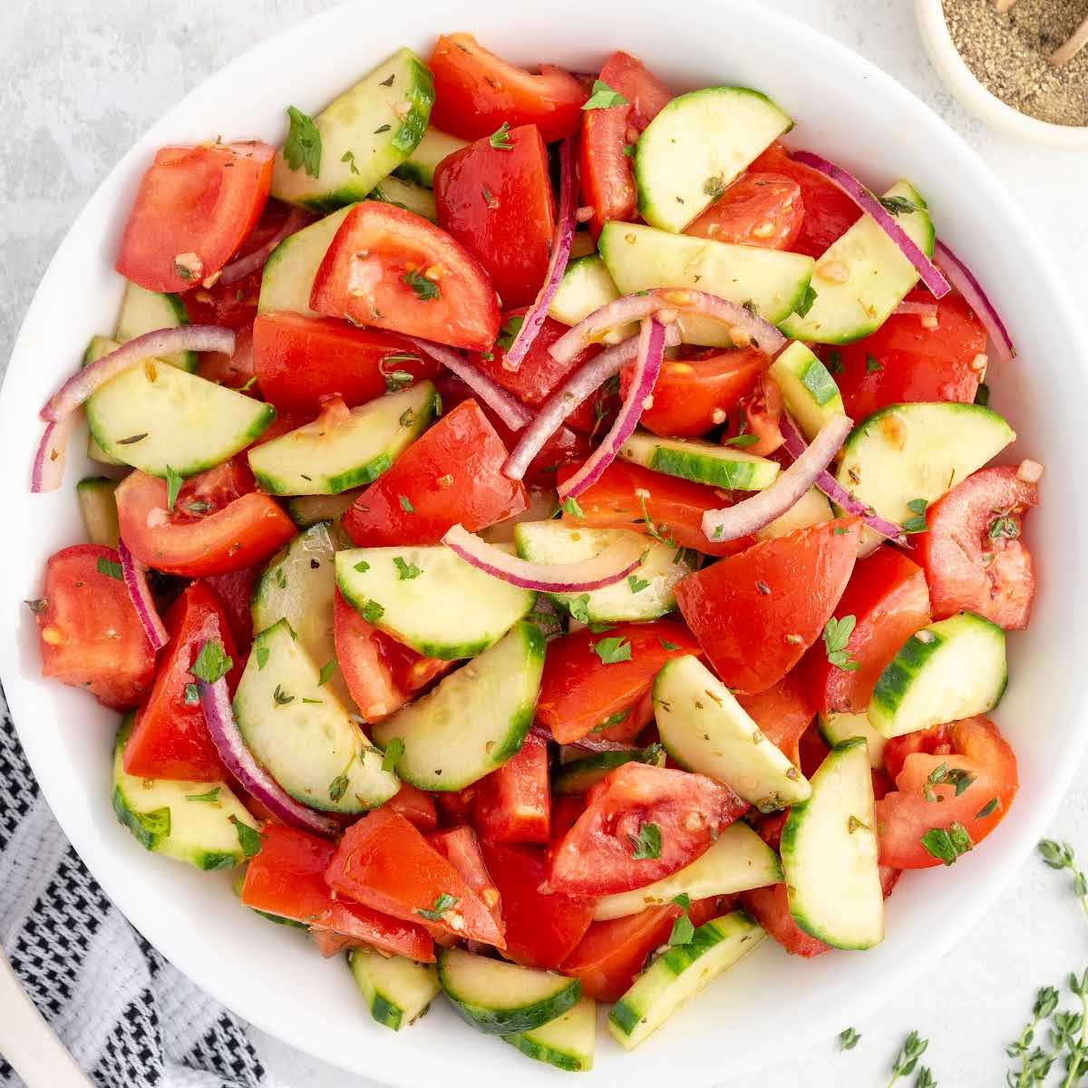 Tomato Cucumber Salad - Spaceships and Laser Beams