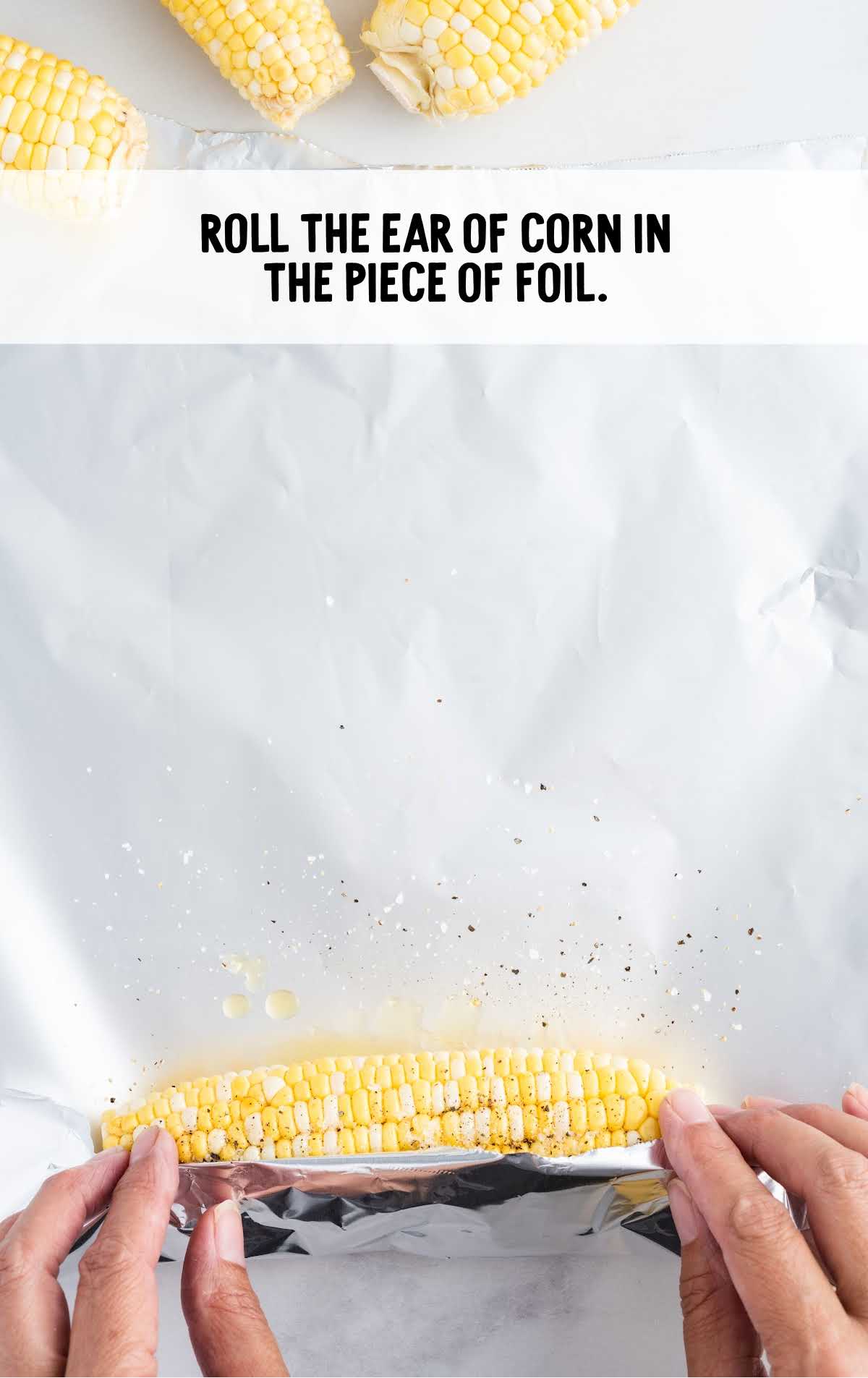 corn on the cob wrapped in foil