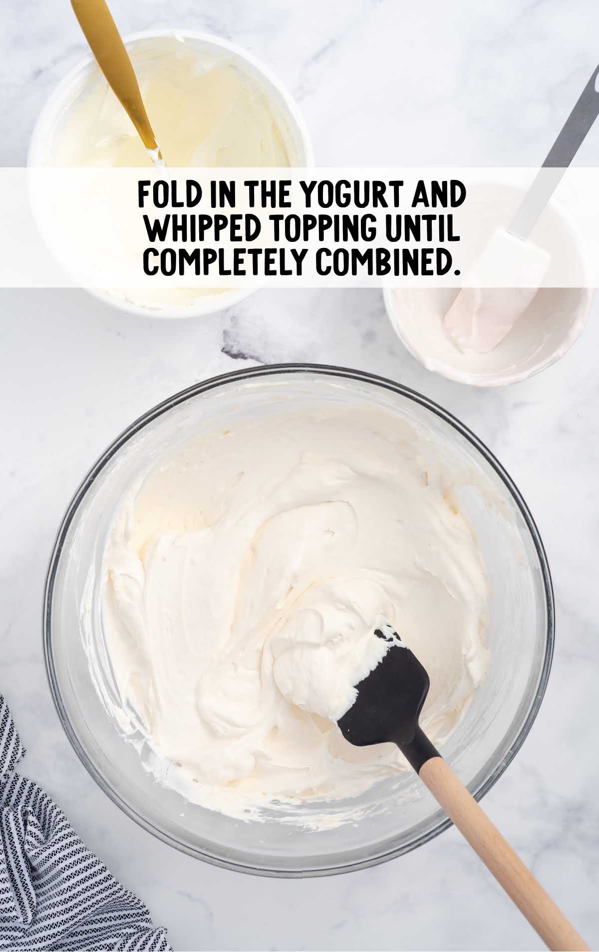 yogurt and whipped topping folded together