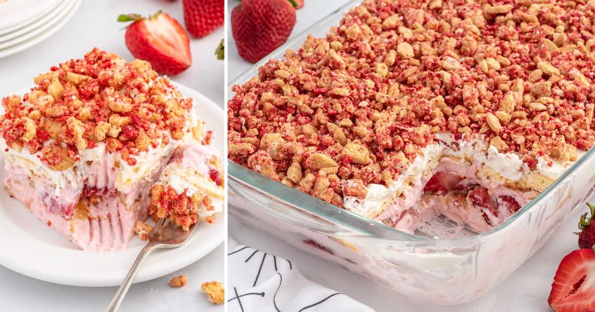 Strawberry Shortcake Icebox Cake - Spaceships and Laser Beams