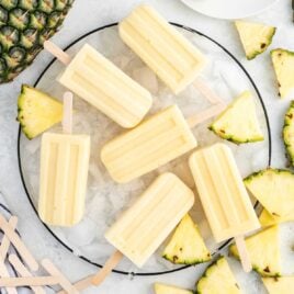 overhead shot of Dole Popsicles on a tray