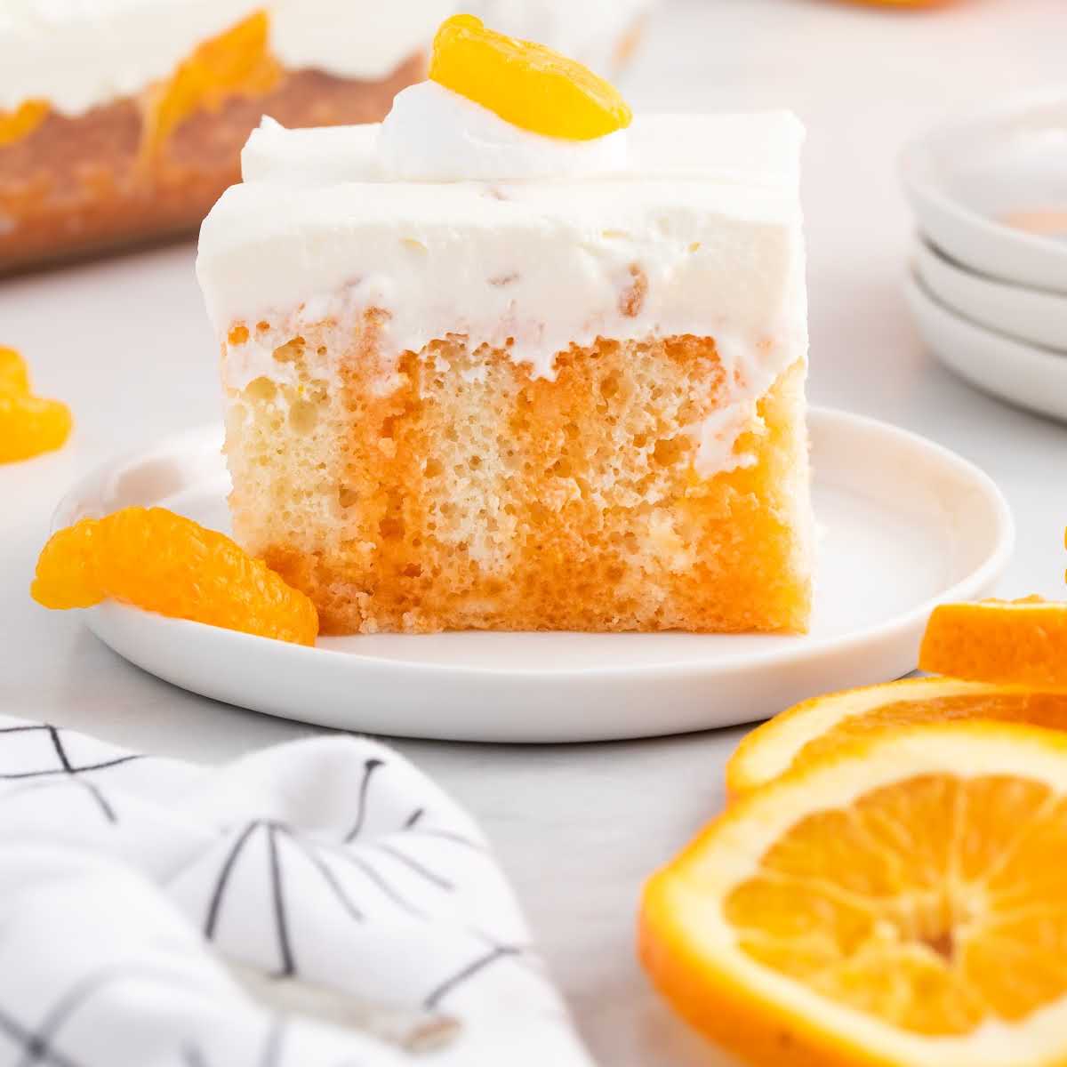 Orange Cream Poke Cake Recipe 