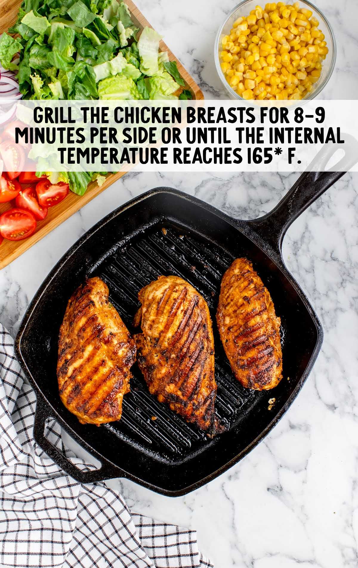 grill chicken grilled in a skillet grill
