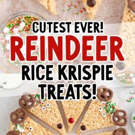 overhead shot of Reindeer Rice Krispie Treats