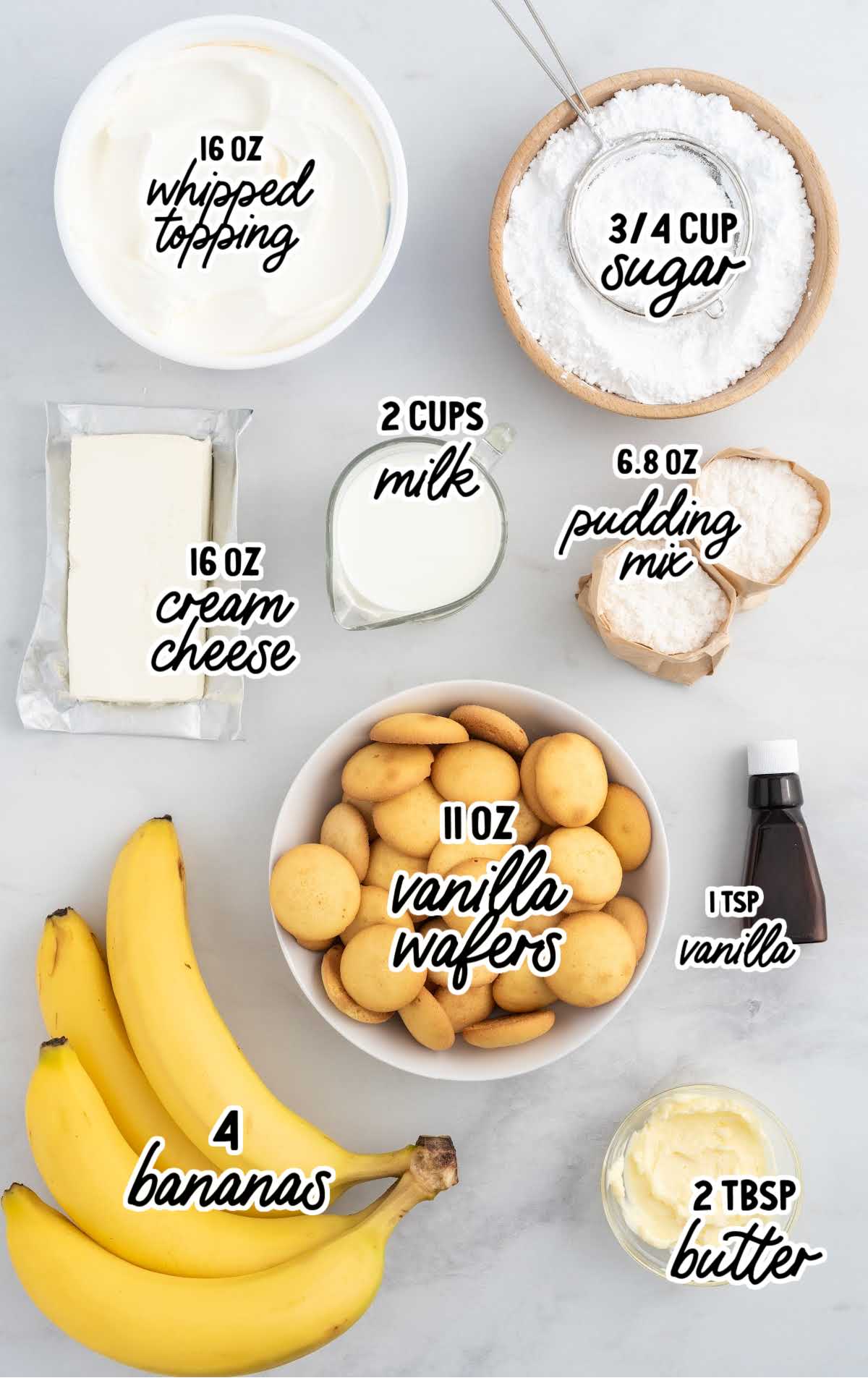 Banana Delight raw ingredients that are labeled