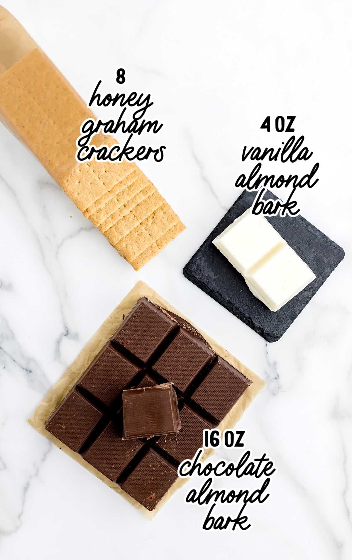 Chocolate Covered Graham Crackers raw ingredients that are labeled