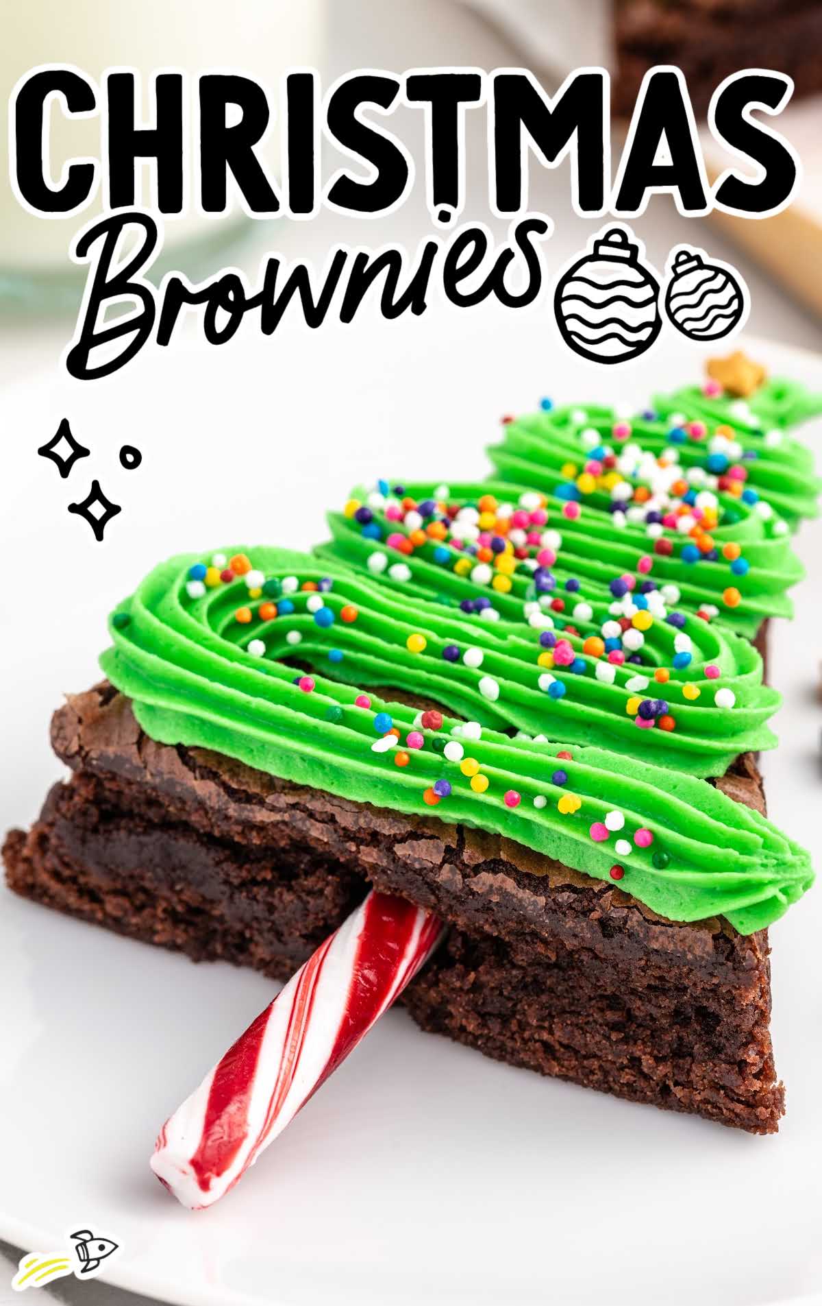 close up shot of Christmas Brownies