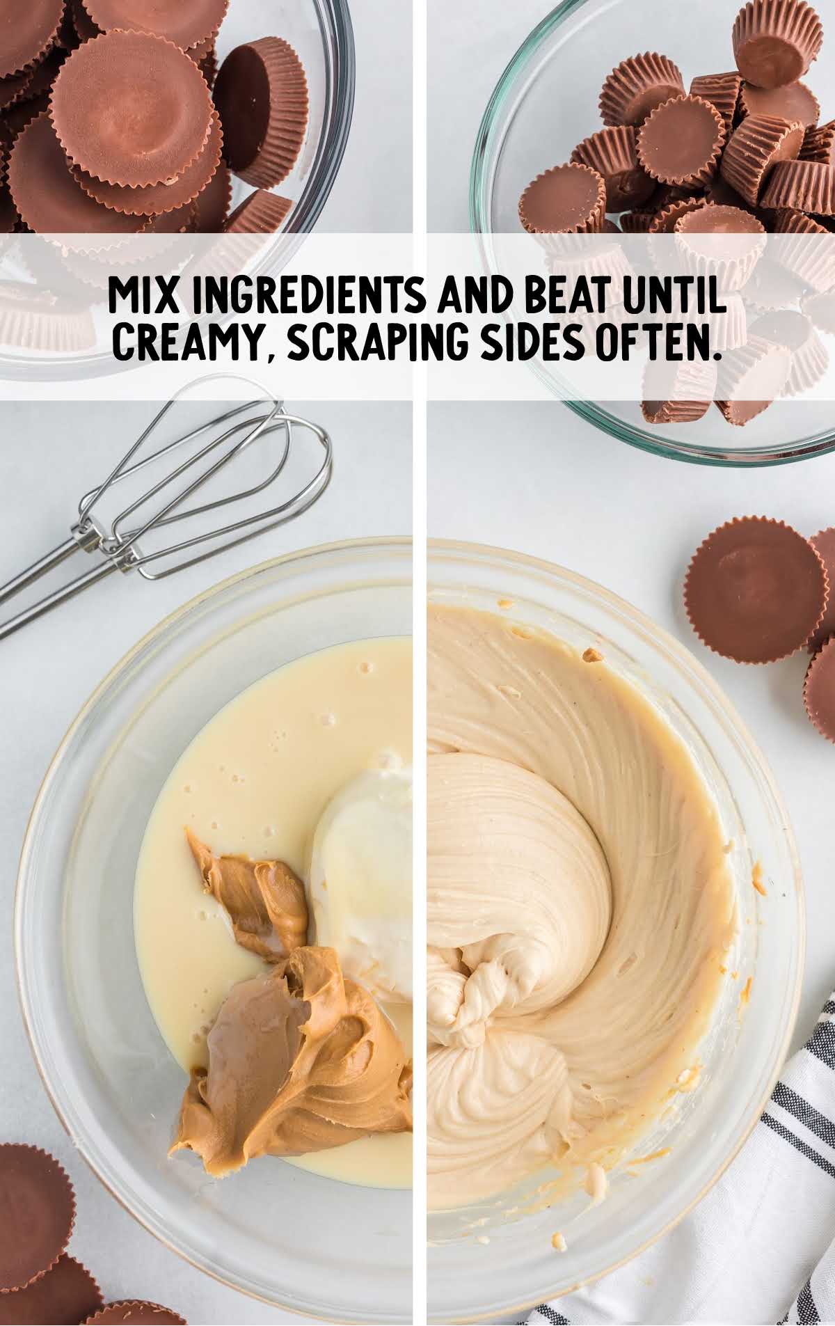 ingredients mixed until creamy in a bowl
