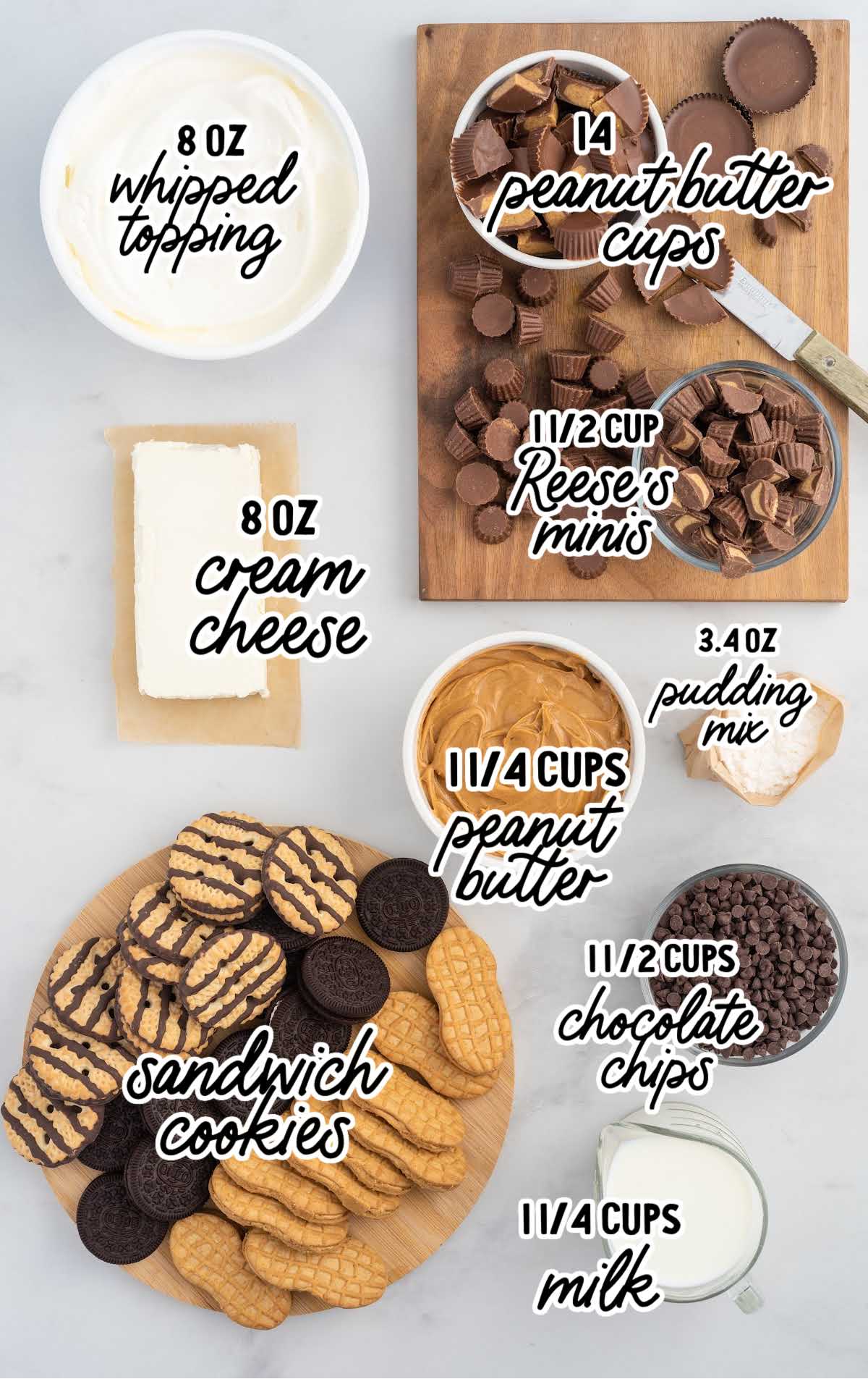 Peanut Butter Fluff raw ingredients that are labeled