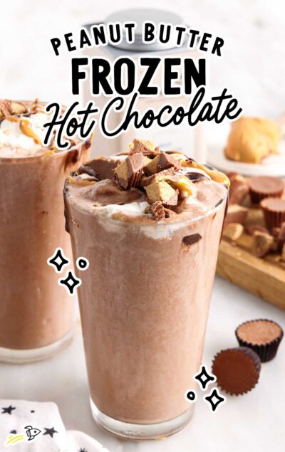 Peanut Butter Frozen Hot Chocolate - Spaceships and Laser Beams