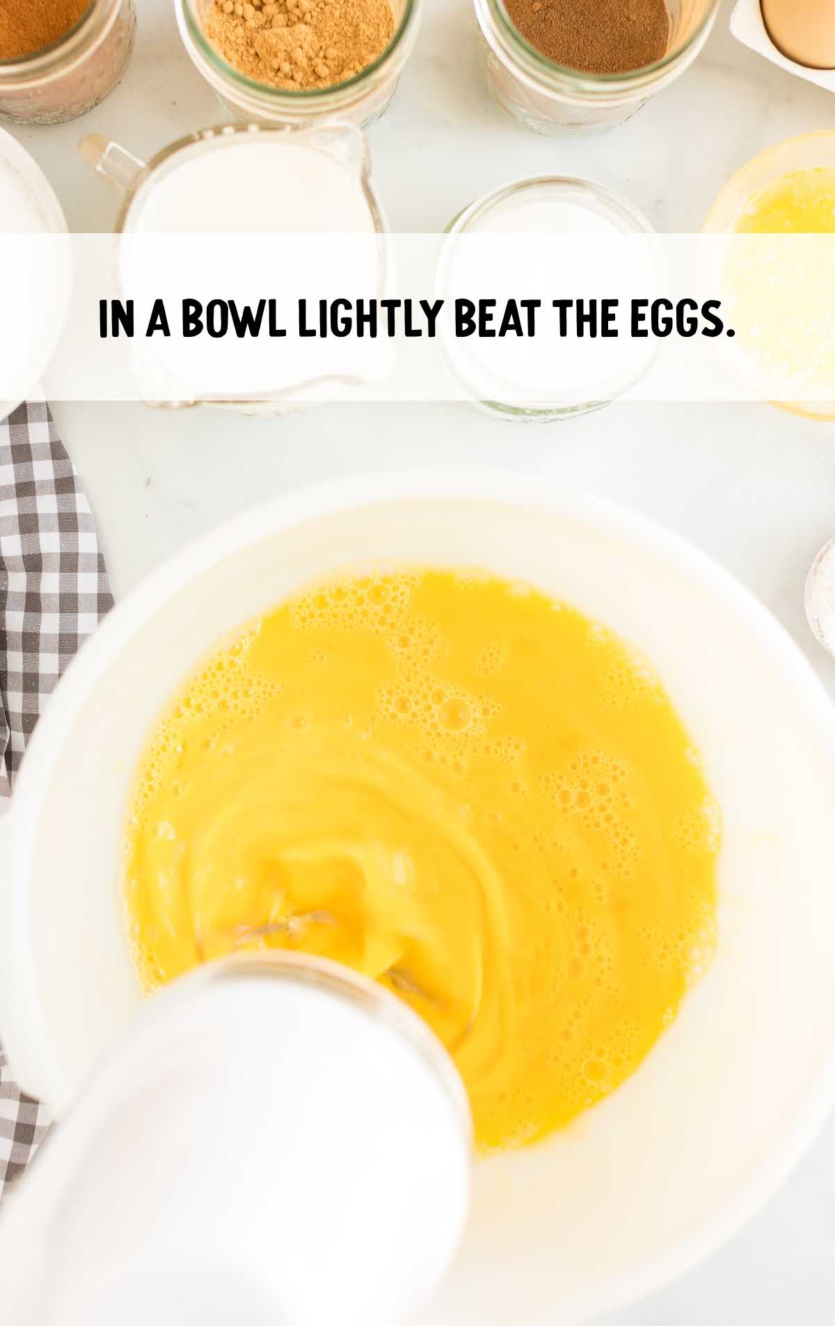 egg blended in a bowl