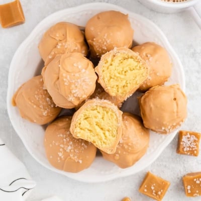 Caramel Cheesecake Bites - Spaceships and Laser Beams