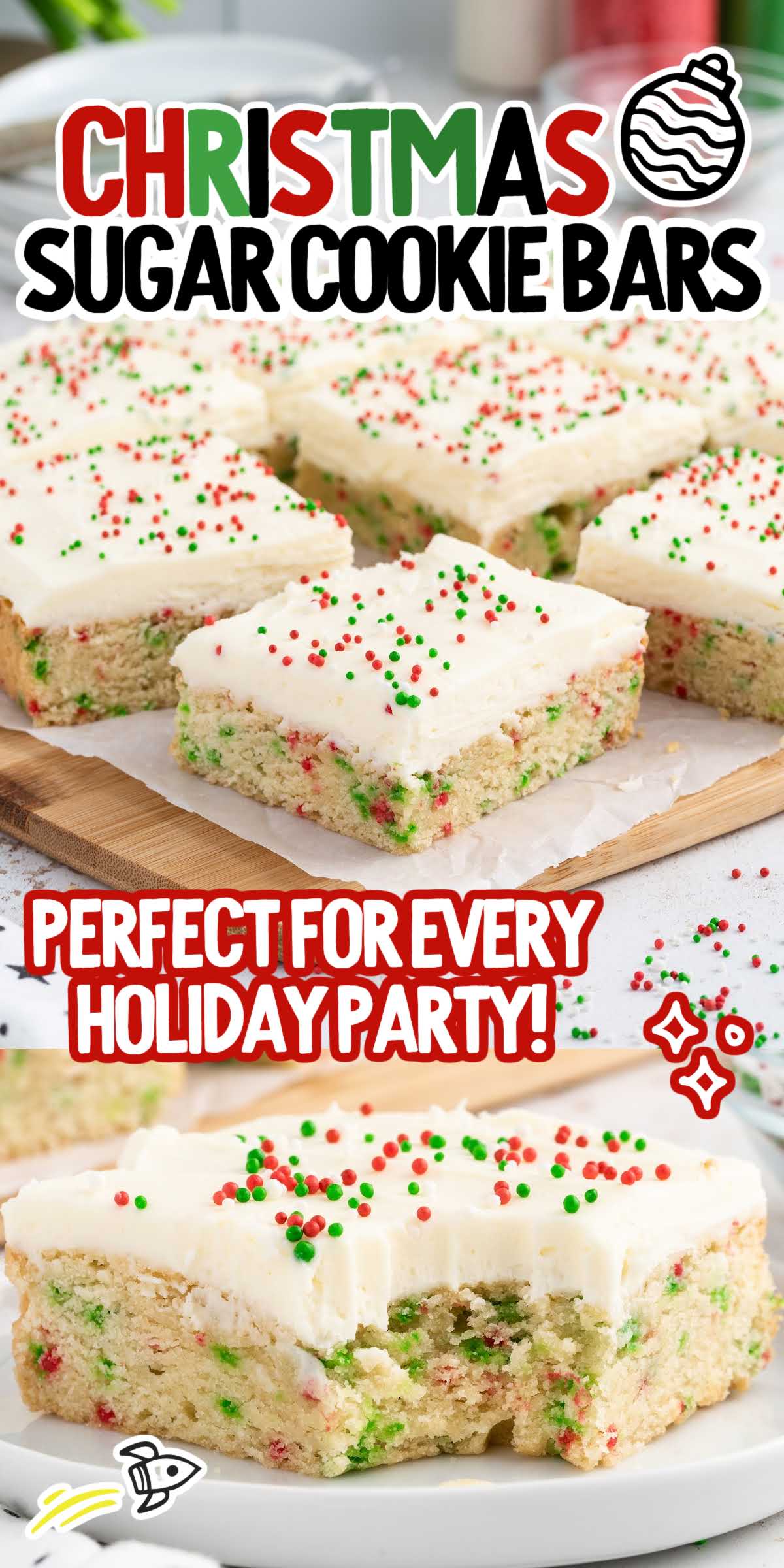 Christmas Sugar Cookie Bars Spaceships and Laser Beams