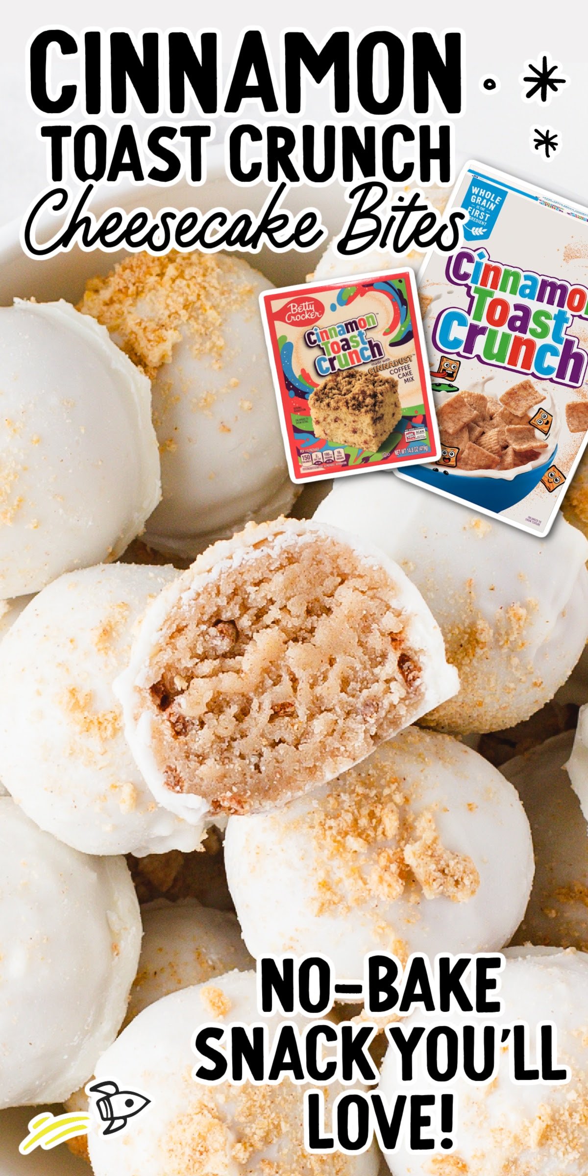 Cinnamon Toast Crunch Cheesecake Bites Spaceships and Laser Beams