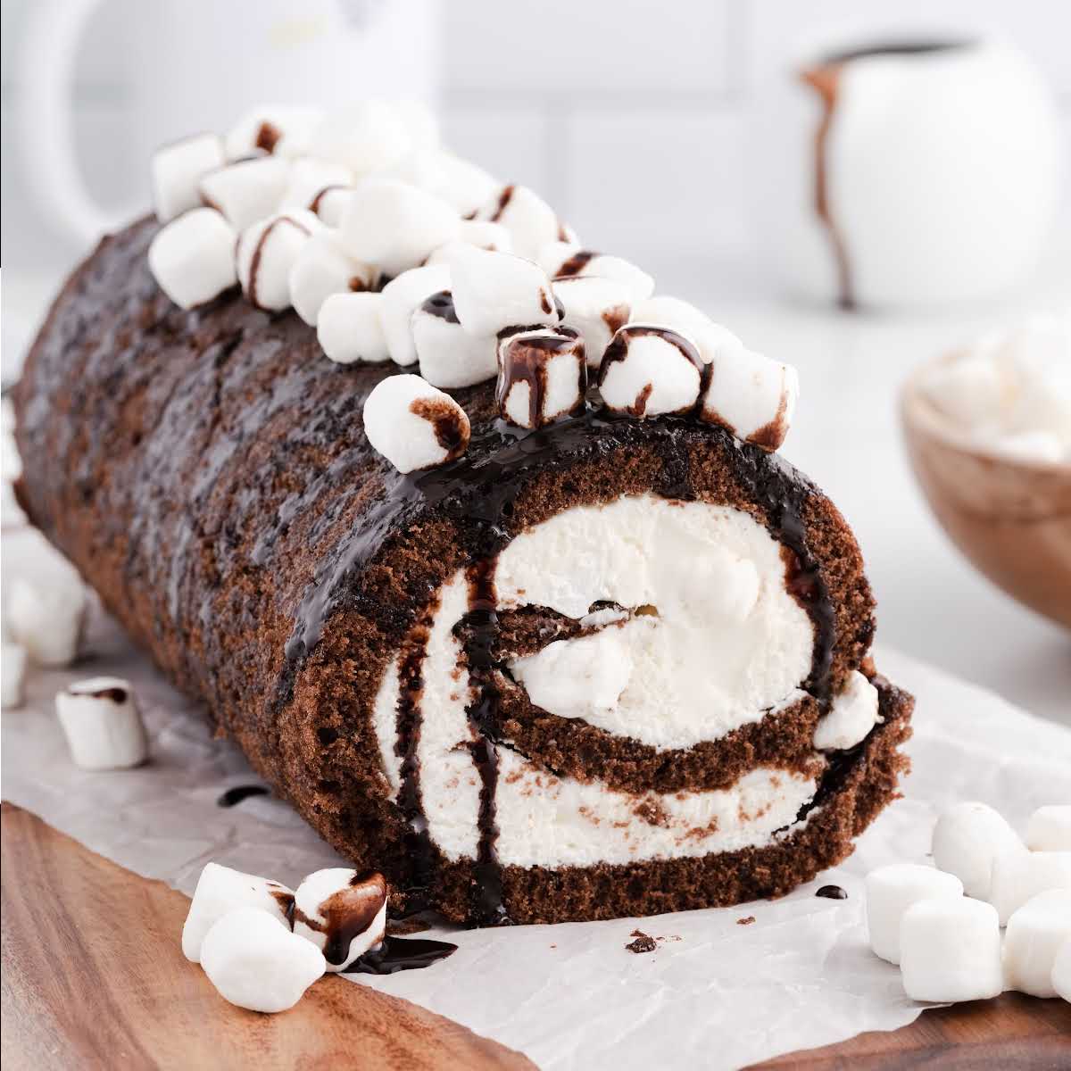 Hot Chocolate Roll Cake - Spaceships and Laser Beams