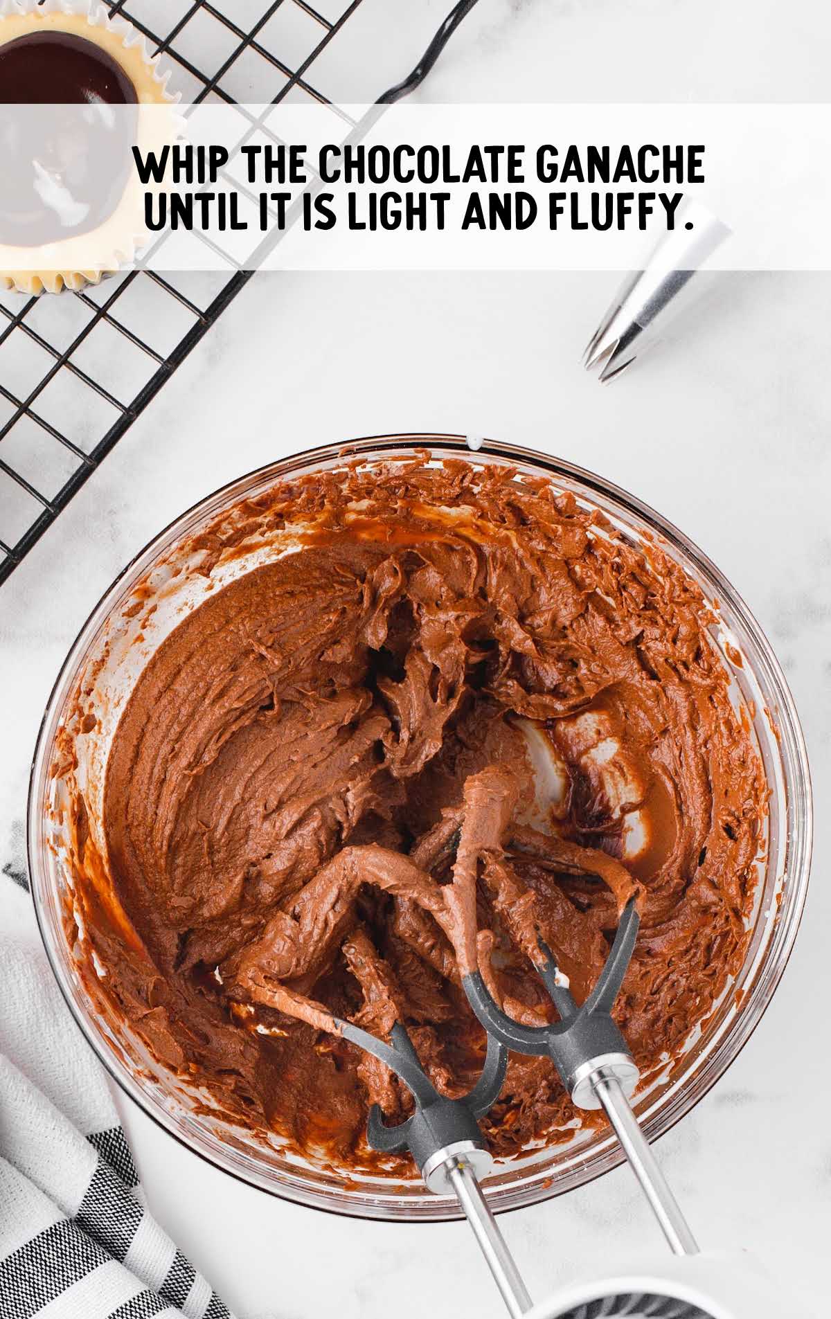 chocolate ganache blended in a bowl