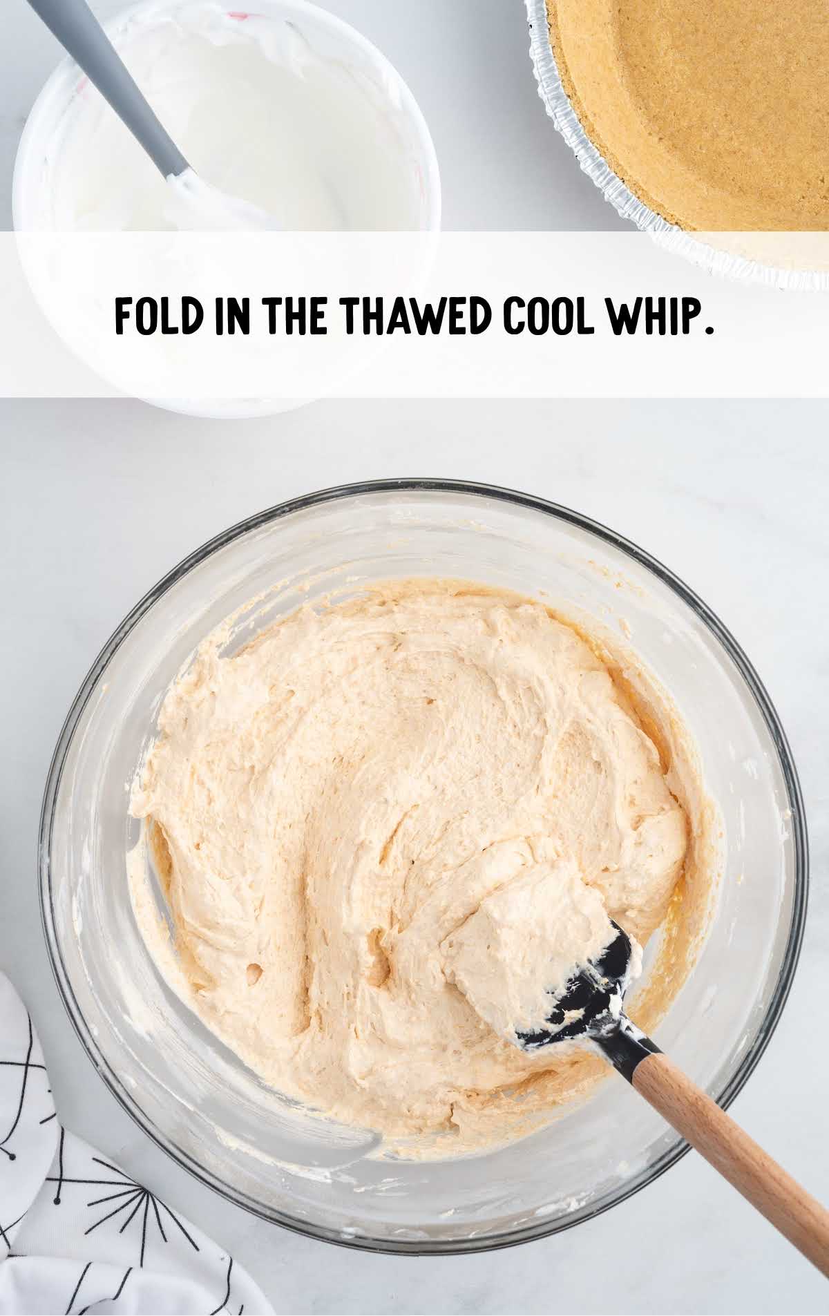 cool whipped folded in a bowl