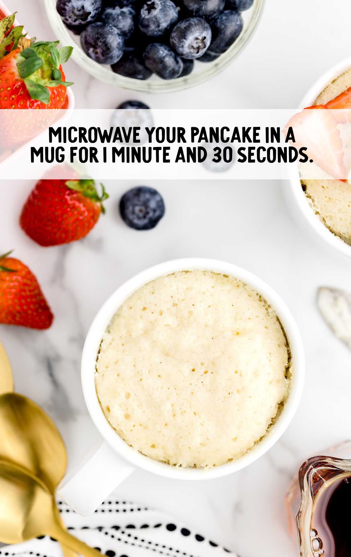 pancake microwaved in the mug