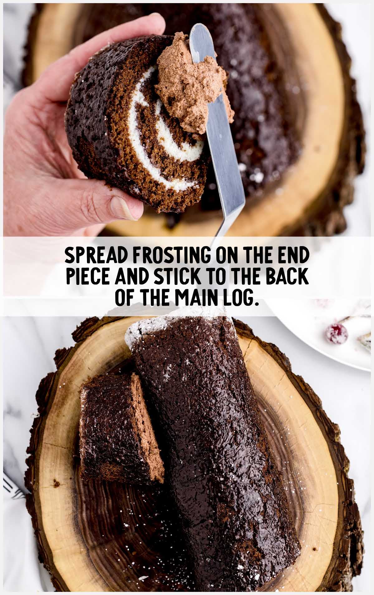 frosting spread on the end pieces