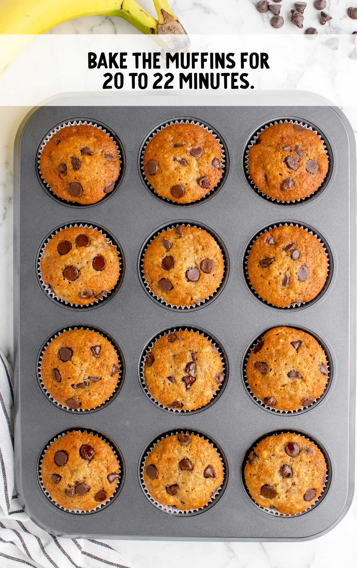 Muffins baked in a muffin pan