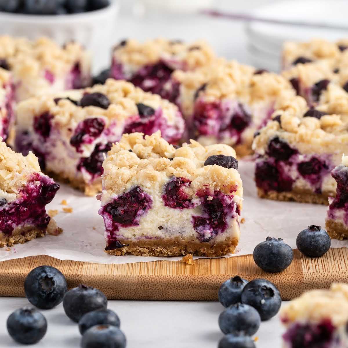 Blueberry Cheesecake Bars - Spaceships and Laser Beams