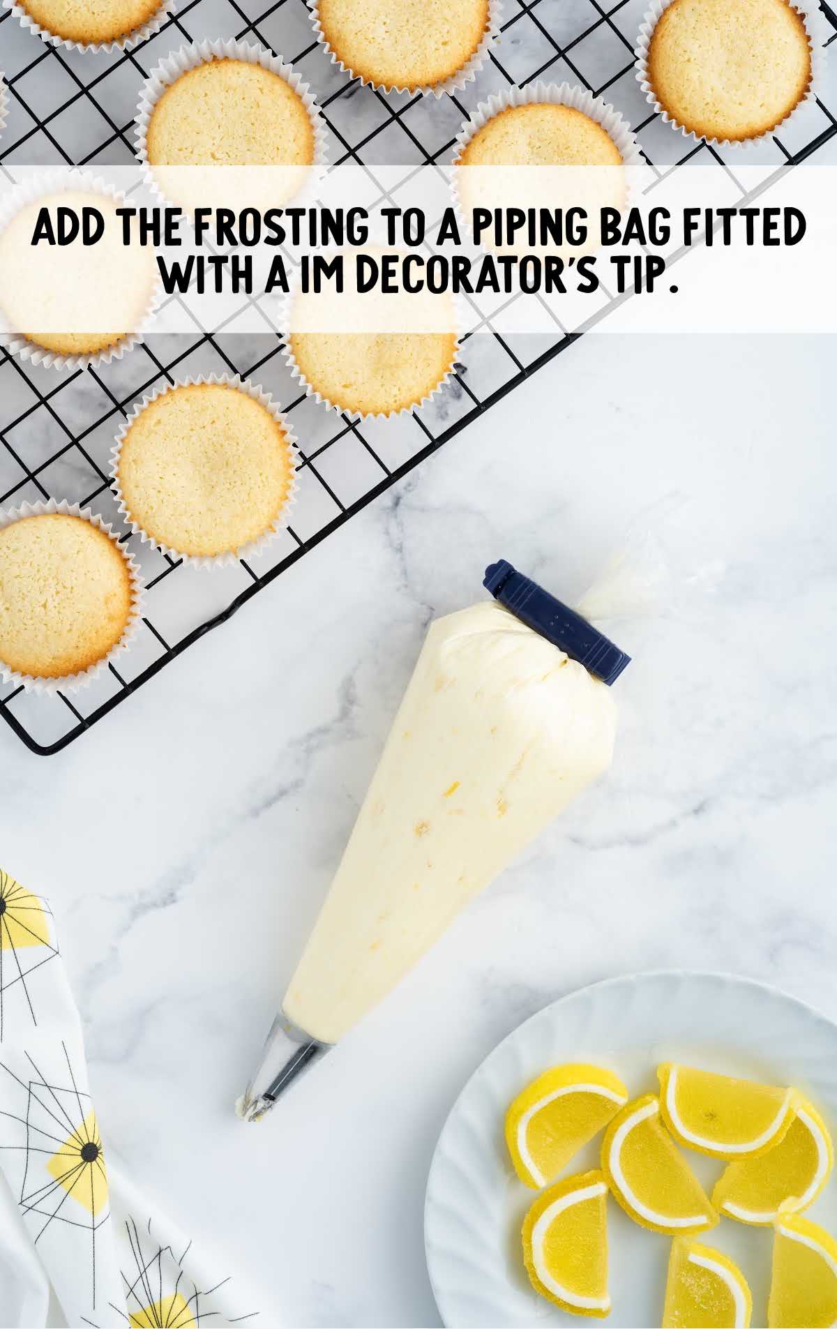 add frosting to a piping bag