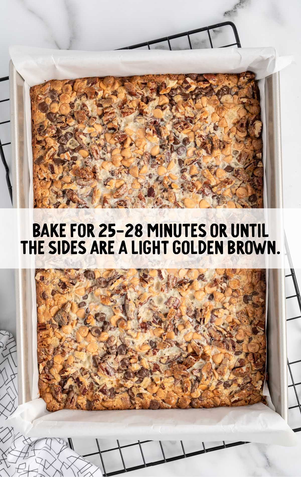 7 Layer Bars baked until brown