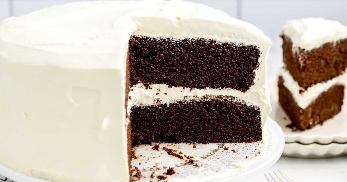 Chocolate Cake with Whipped Cream Frosting - Spaceships and Laser Beams