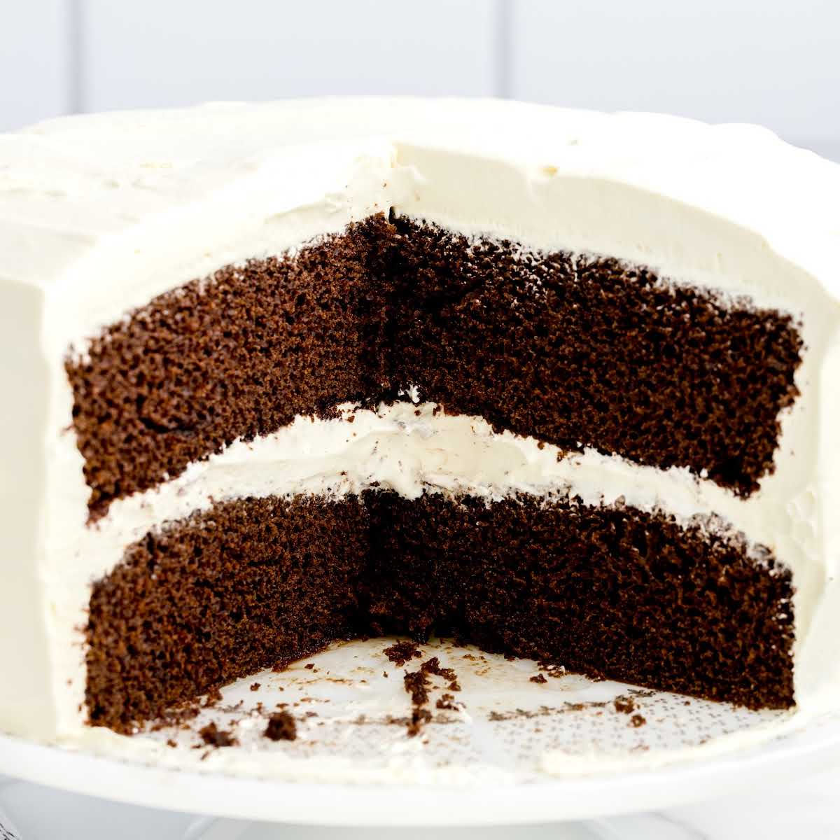 Chocolate Cake with Whipped Cream Frosting - Spaceships and Laser Beams