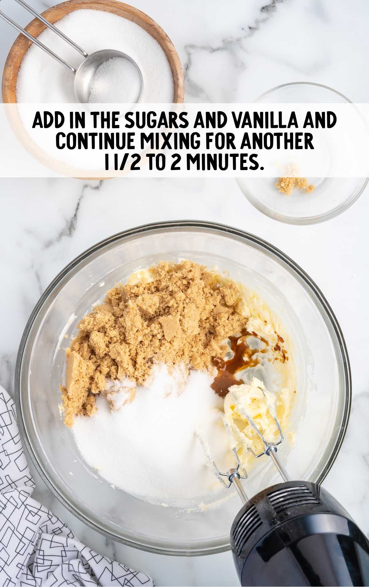 sugar and vanilla added to the cookie ingredients