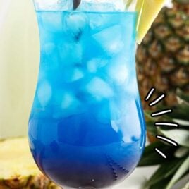 a close up shot of Fruit Tingle Cocktail in a tall glass