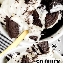a close up shot of Oreo Cake in a Mug with a spoon