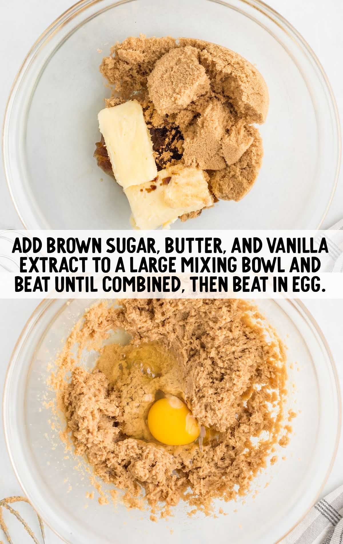 brown sugar, butter, and vanilla extract combined together