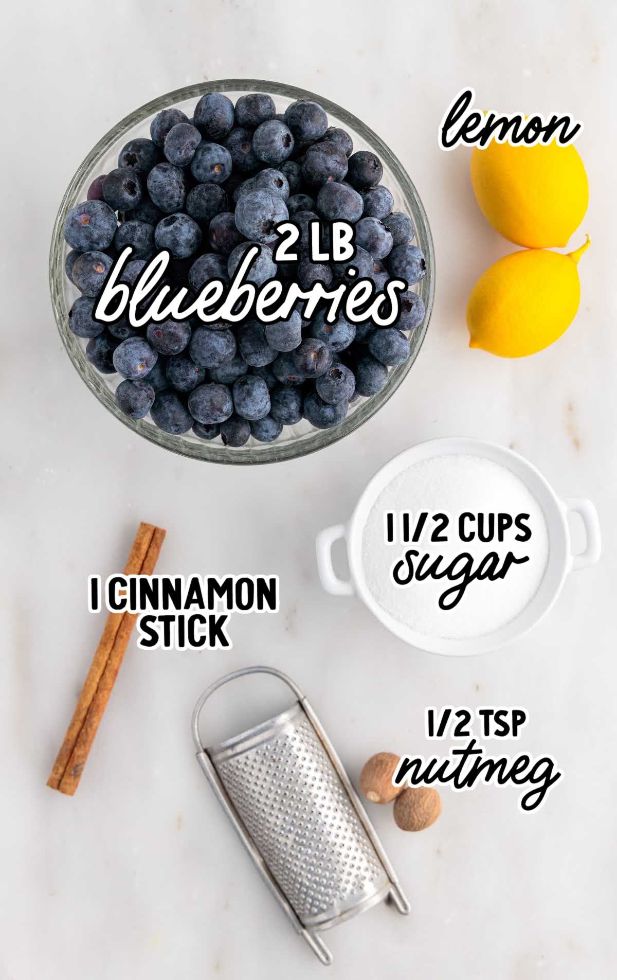 Blueberry Butter raw ingredients that are labeled