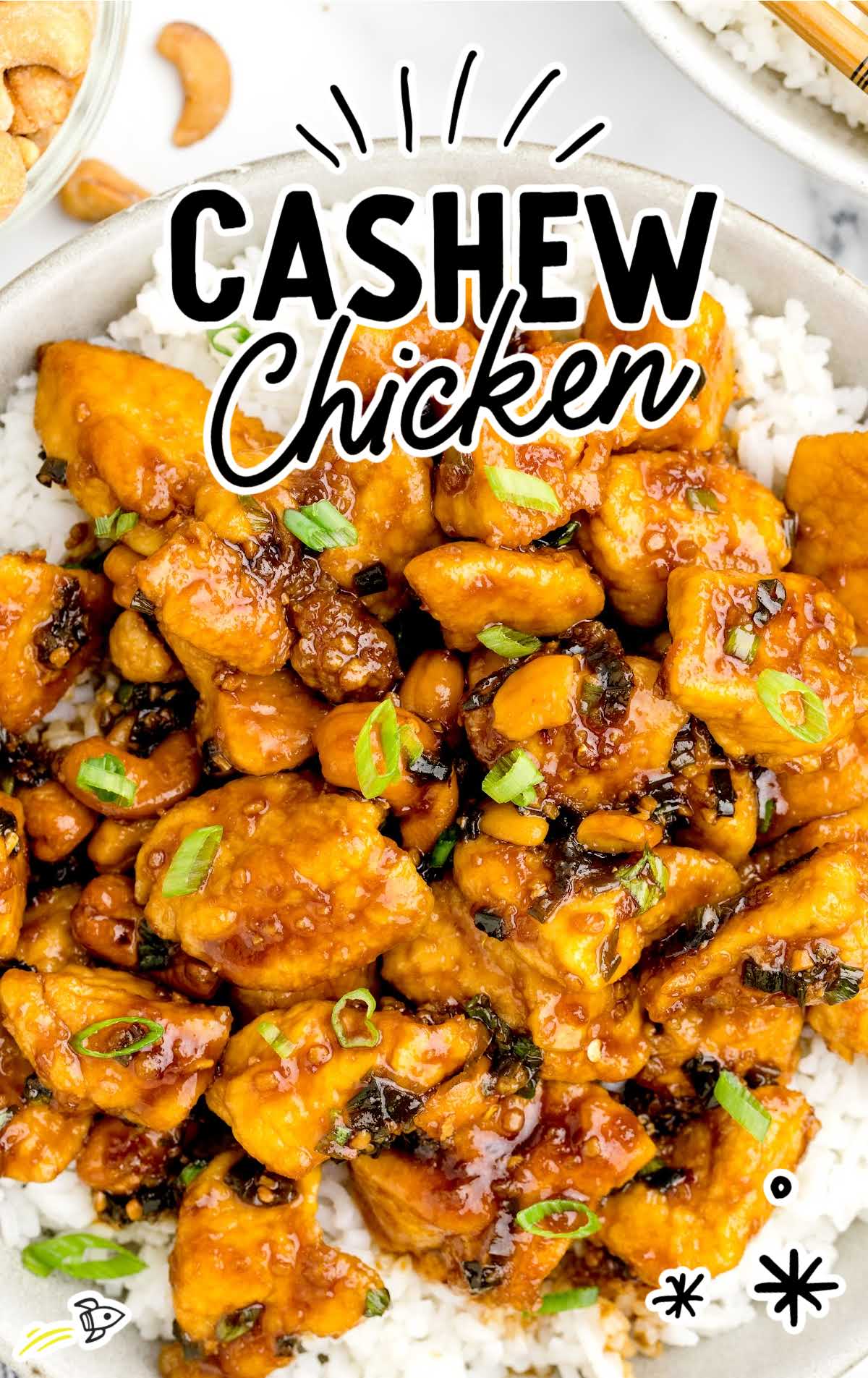 overhead shot of Cashew Chicken w