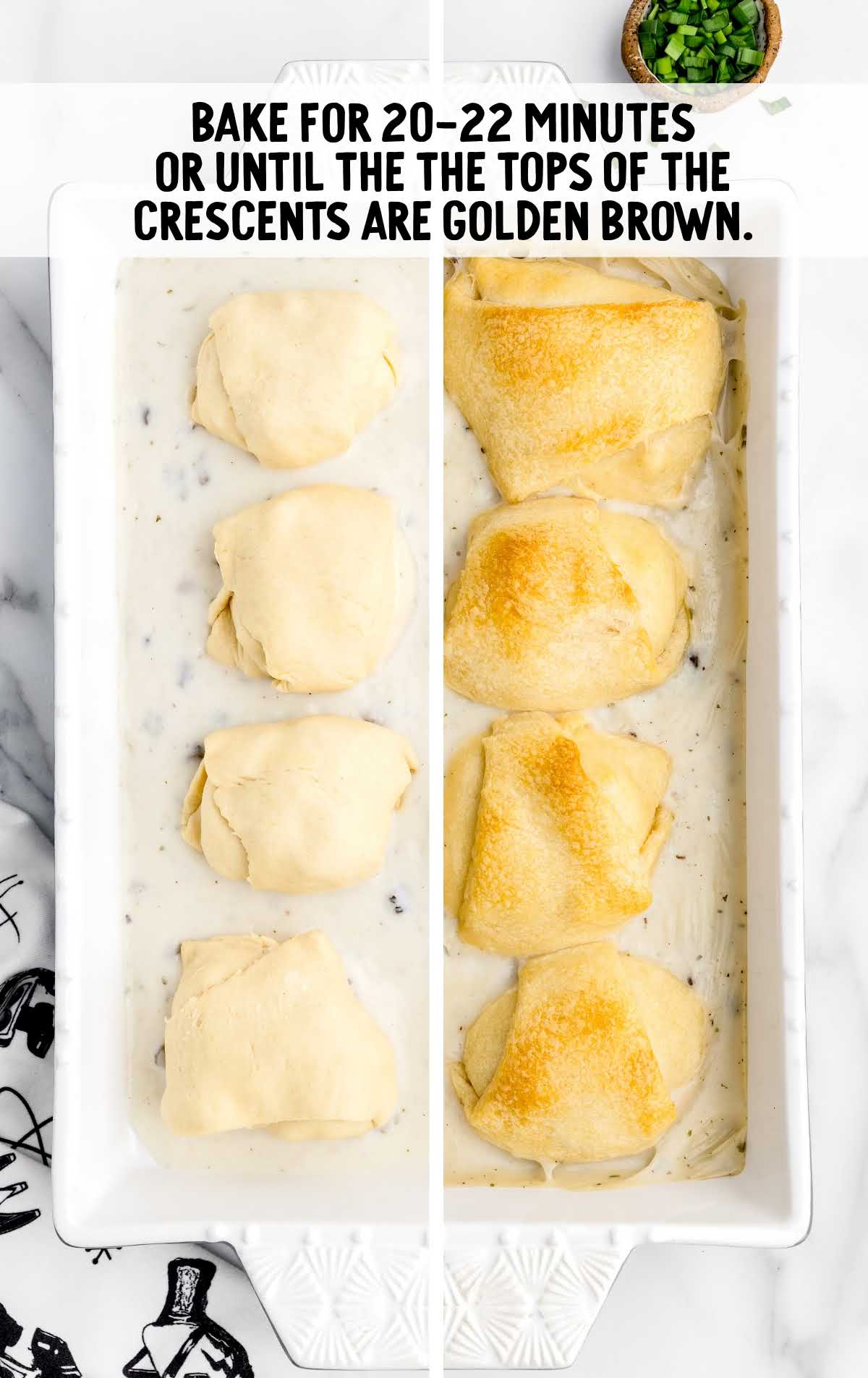 Chicken Crescent Rolls baked for 20-22 minutes