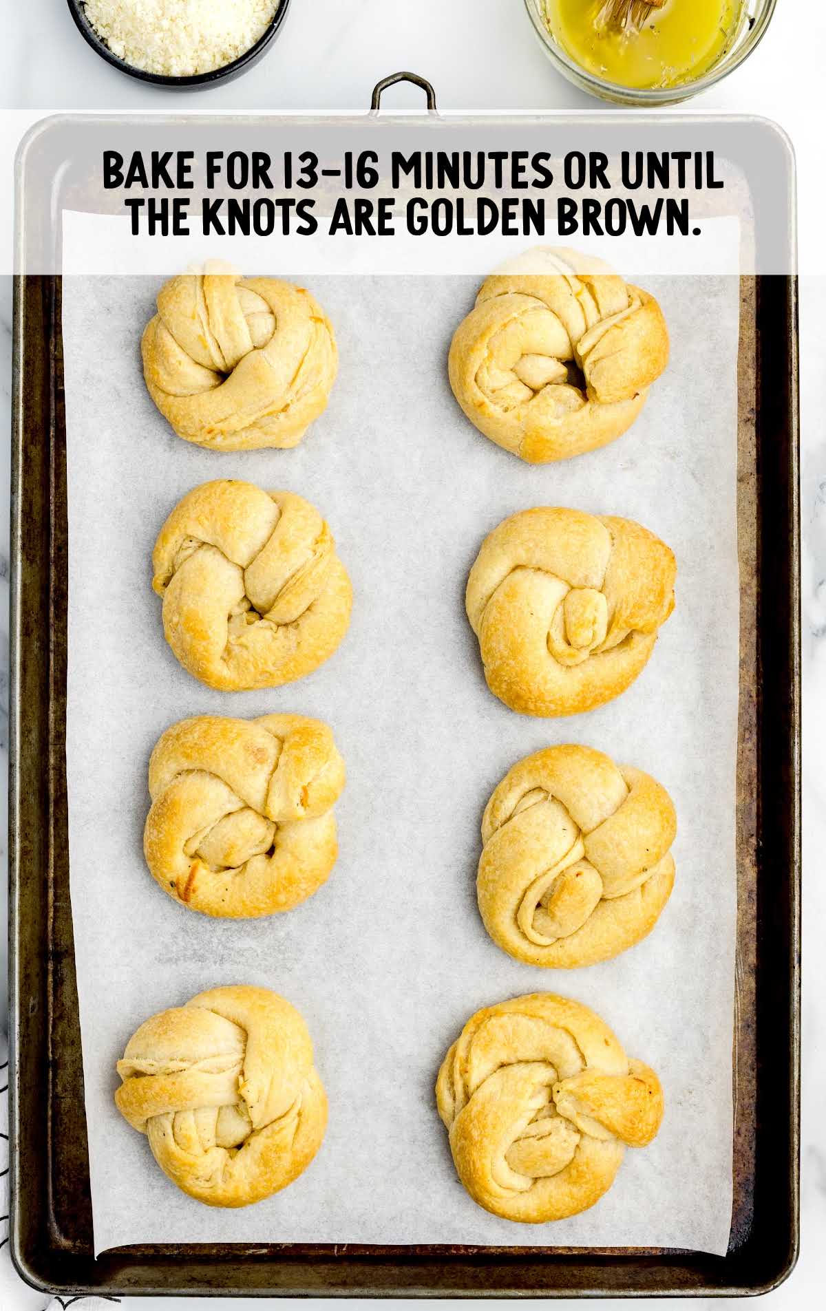 bake knots for 13 to 16 minutes