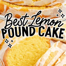 a close up shot of slices of Lemon Pound Cake