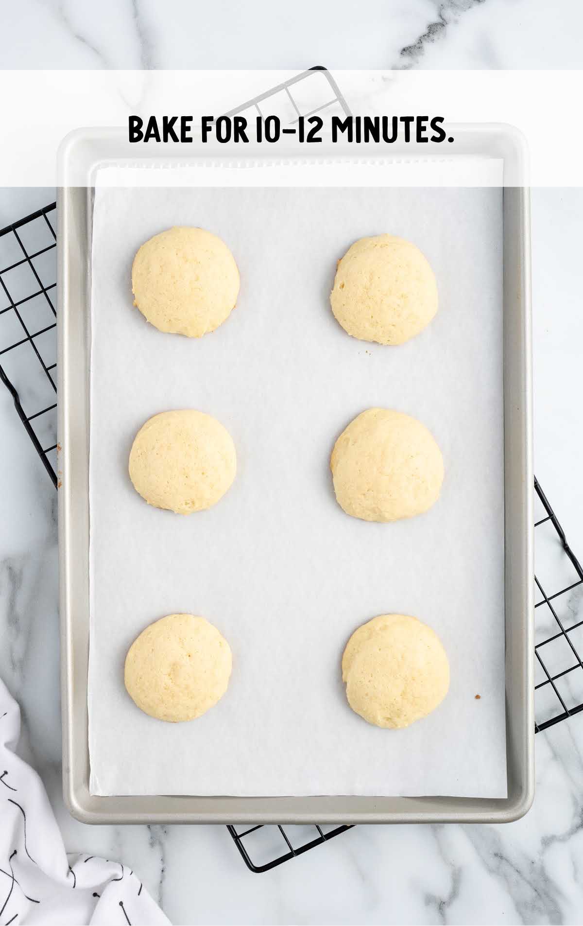 cookies baked for 10 to 12 minutes
