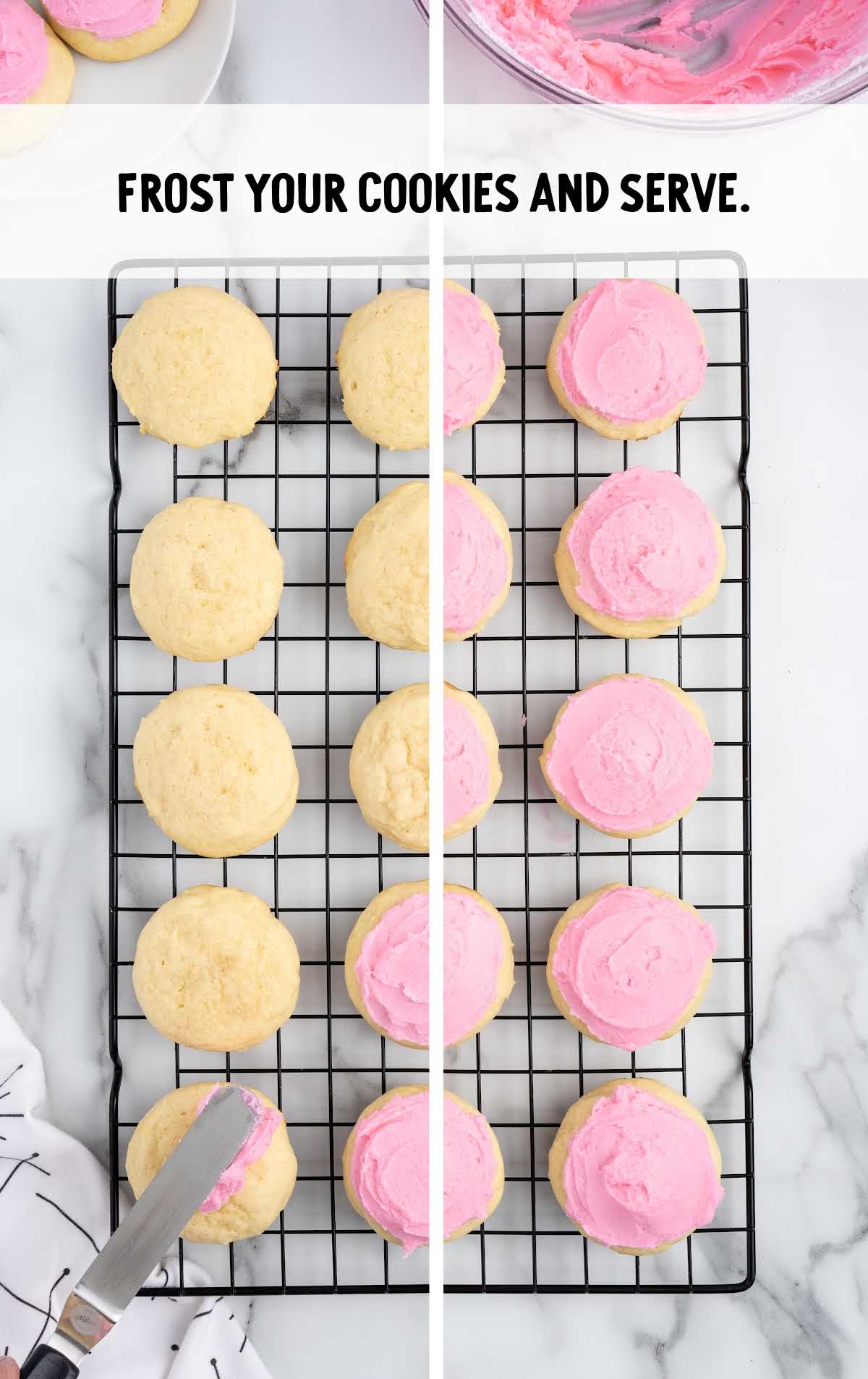 cookies frosted and served