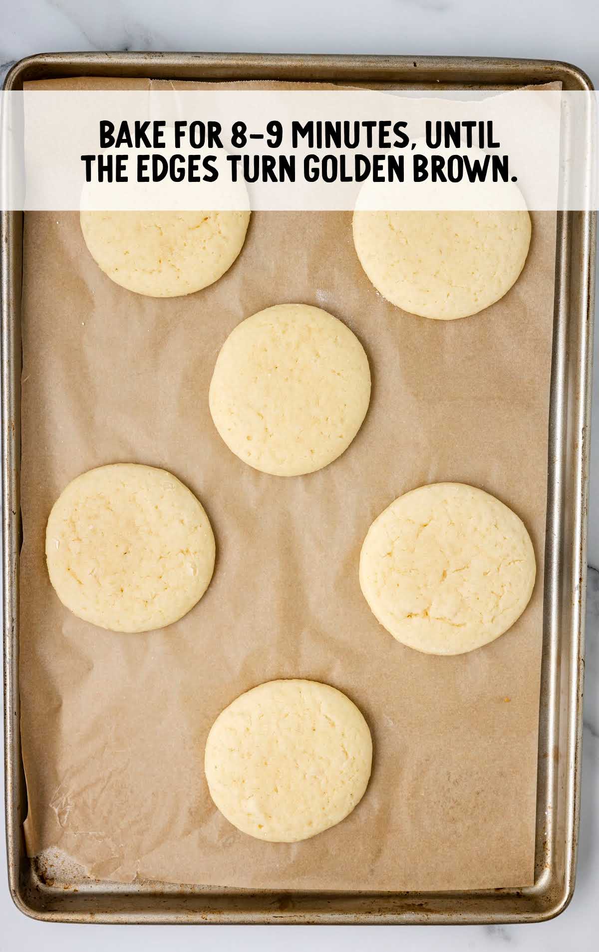 cookies baked for 8 to 9 minutes