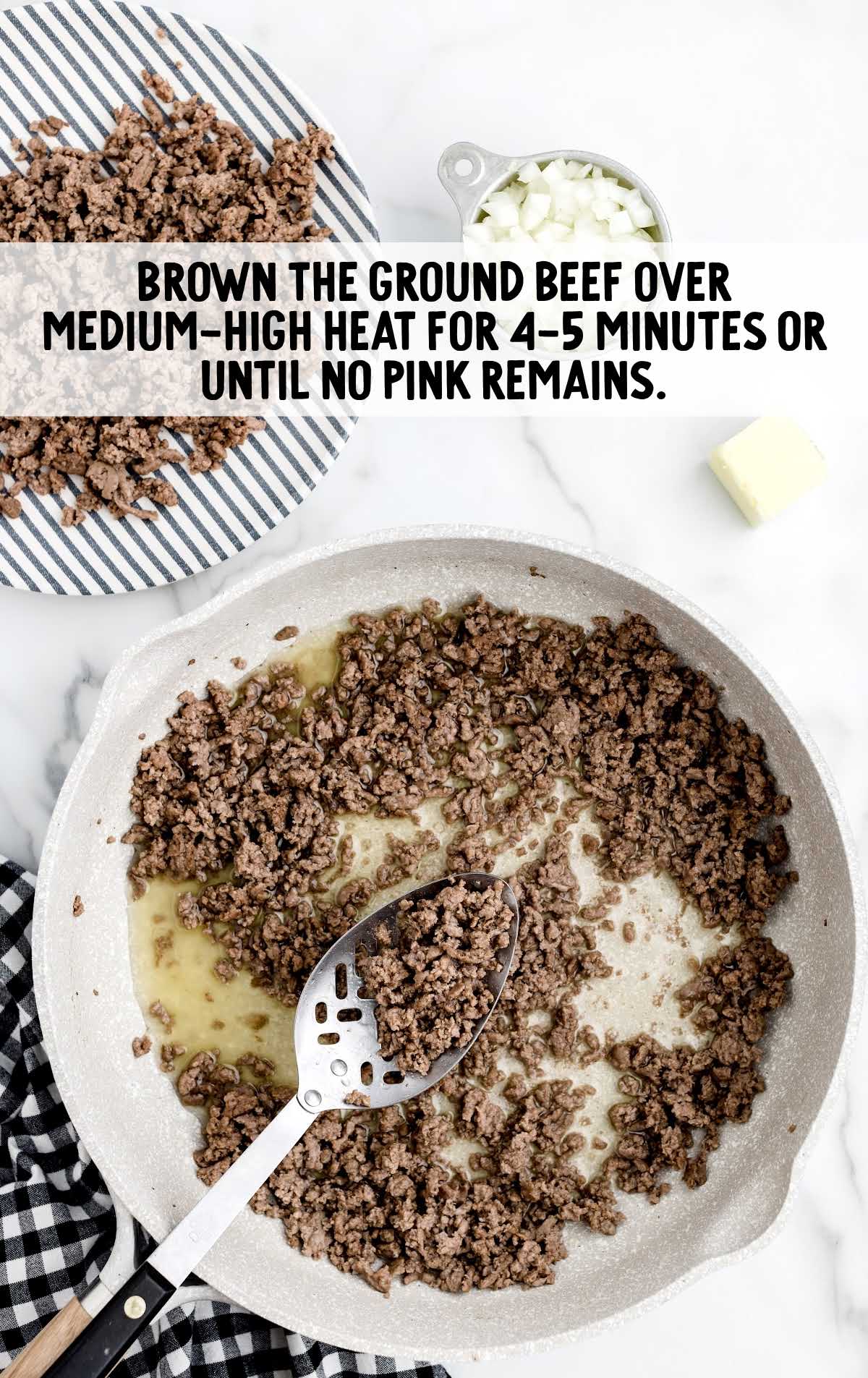 ground beef cooked until no pink