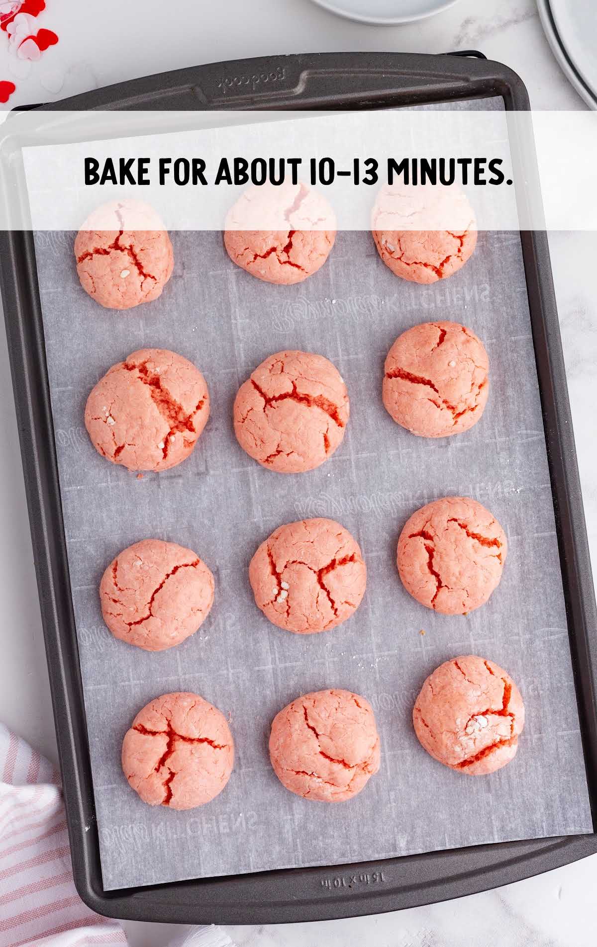 bake Valentine Cookies for 10-13 minutes